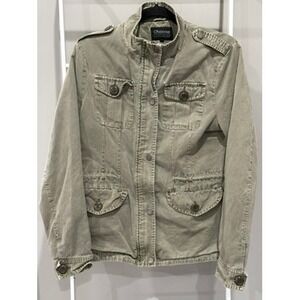 Chicoree Outerwear Womens M‎ Utility Field Jacket Olive Green Cotton Full Zip